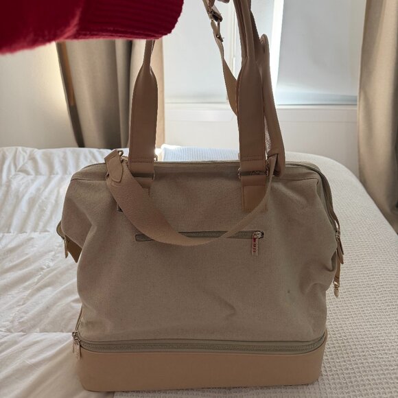 BEIS Handbags - BÉIS The Mini Weekender Beige Carry On Personal Item